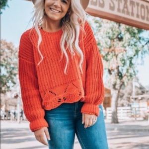 Francesca’s Lennon Eyelet Sweater